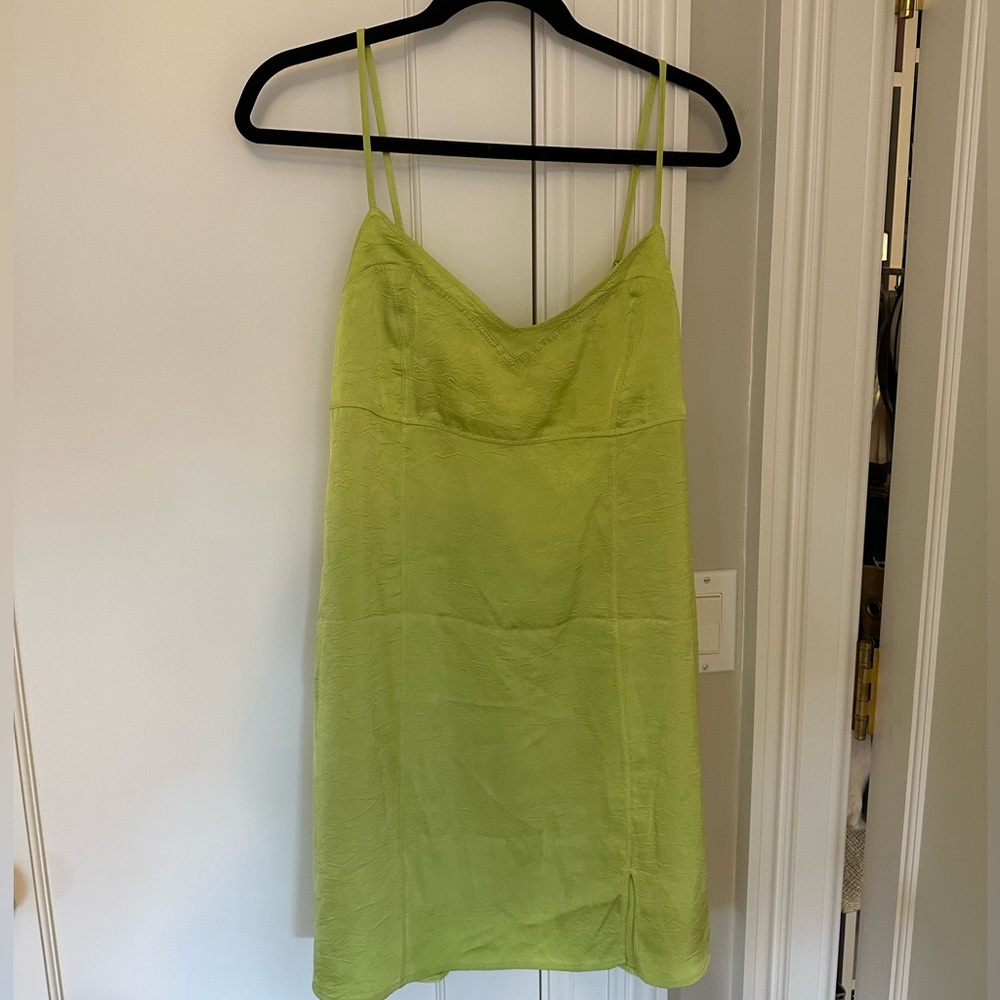 Lime green mini dress